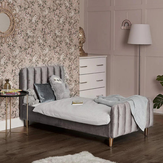 Obaby Gatsby Single Bed - Velvet Grey-Dreamy Nursery