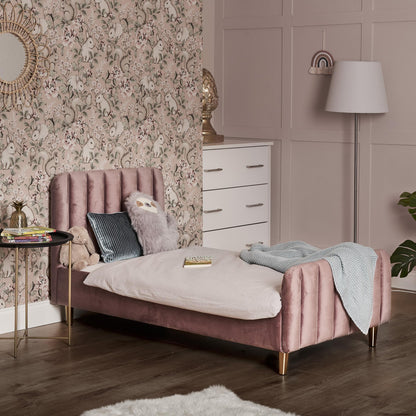 Obaby Gatsby Toddler Bed - Velvet Pink-Dreamy Nursery