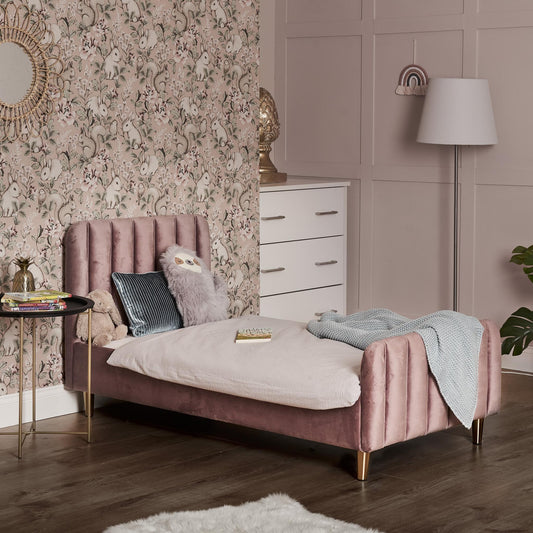Obaby Gatsby Toddler Bed - Velvet Pink-Dreamy Nursery