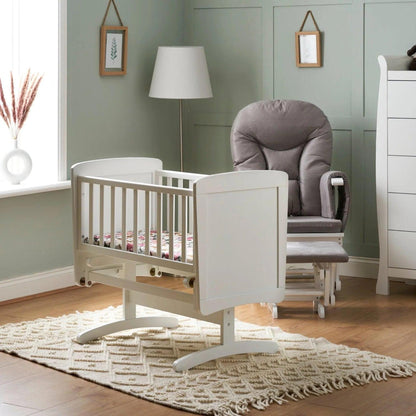 Obaby Gliding Crib - White-Dreamy Nursery