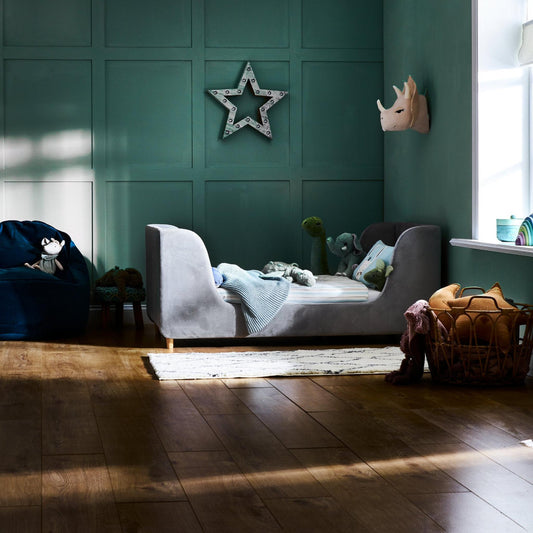 Obaby Lumi Toddler Bed - Velvet Grey-Dreamy Nursery