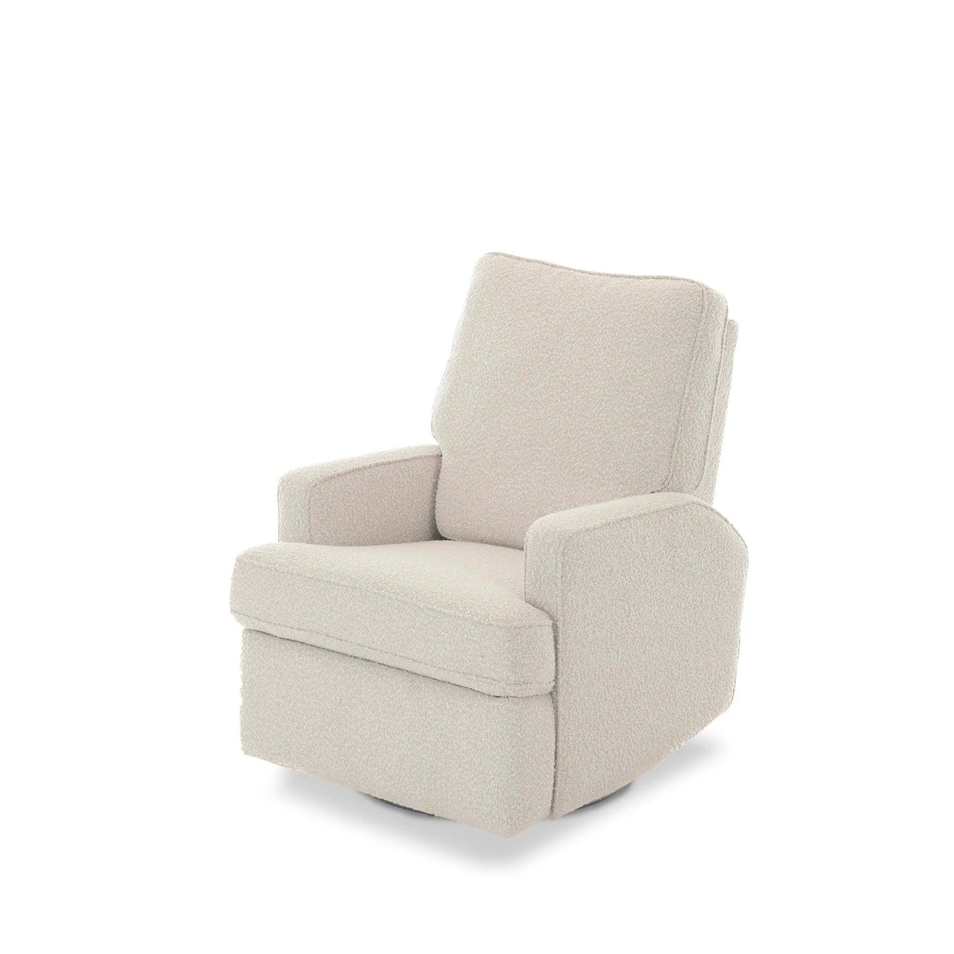 Obaby Madison Electric Swivel Glider Recliner Chair - Teddy Fabric Ivory-Dreamy Nursery