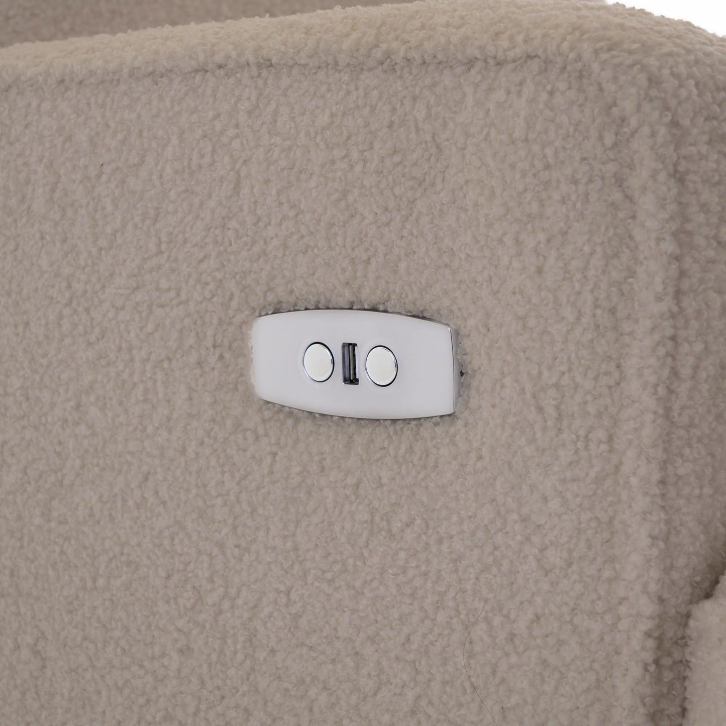 Obaby Madison Electric Swivel Glider Recliner Chair - Teddy Fabric Truffle-Dreamy Nursery