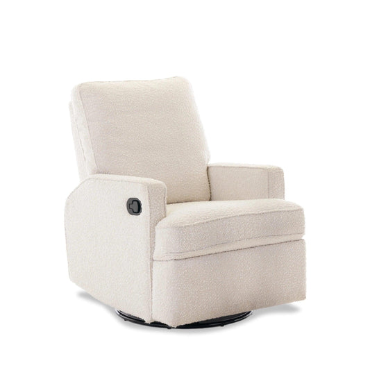Obaby Madison Swivel Glider Recliner Chair - Bouclé-Dreamy Nursery