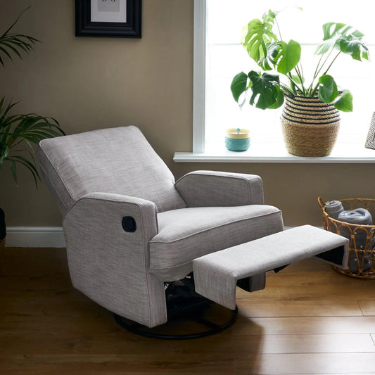 Obaby Madison Swivel Glider Recliner Chair - Pebble-Dreamy Nursery