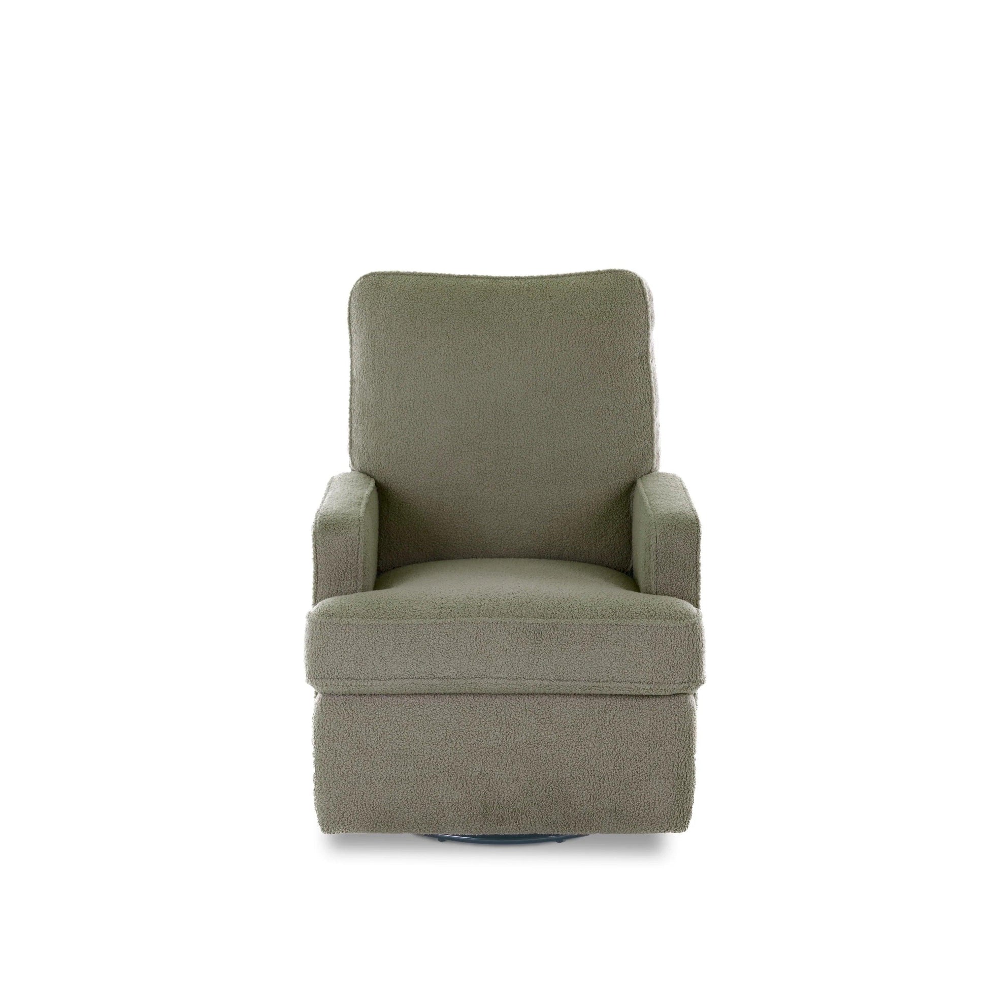 Obaby Madison Swivel Glider Recliner Chair - Teddy Fabric Olive-Dreamy Nursery
