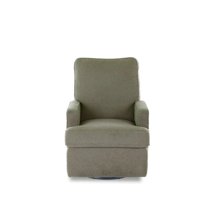 Obaby Madison Swivel Glider Recliner Chair - Teddy Fabric Olive-Dreamy Nursery