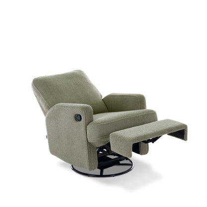 Obaby Madison Swivel Glider Recliner Chair - Teddy Fabric Olive-Dreamy Nursery