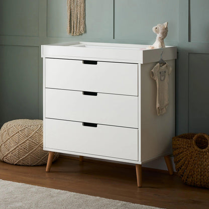 Obaby Maya 2 Piece Room Set - White with Natural-Dreamy Nursery