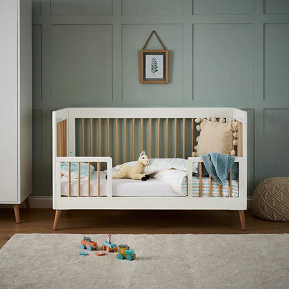 Obaby Maya 3 Piece Room Set - White with Natural-Dreamy Nursery