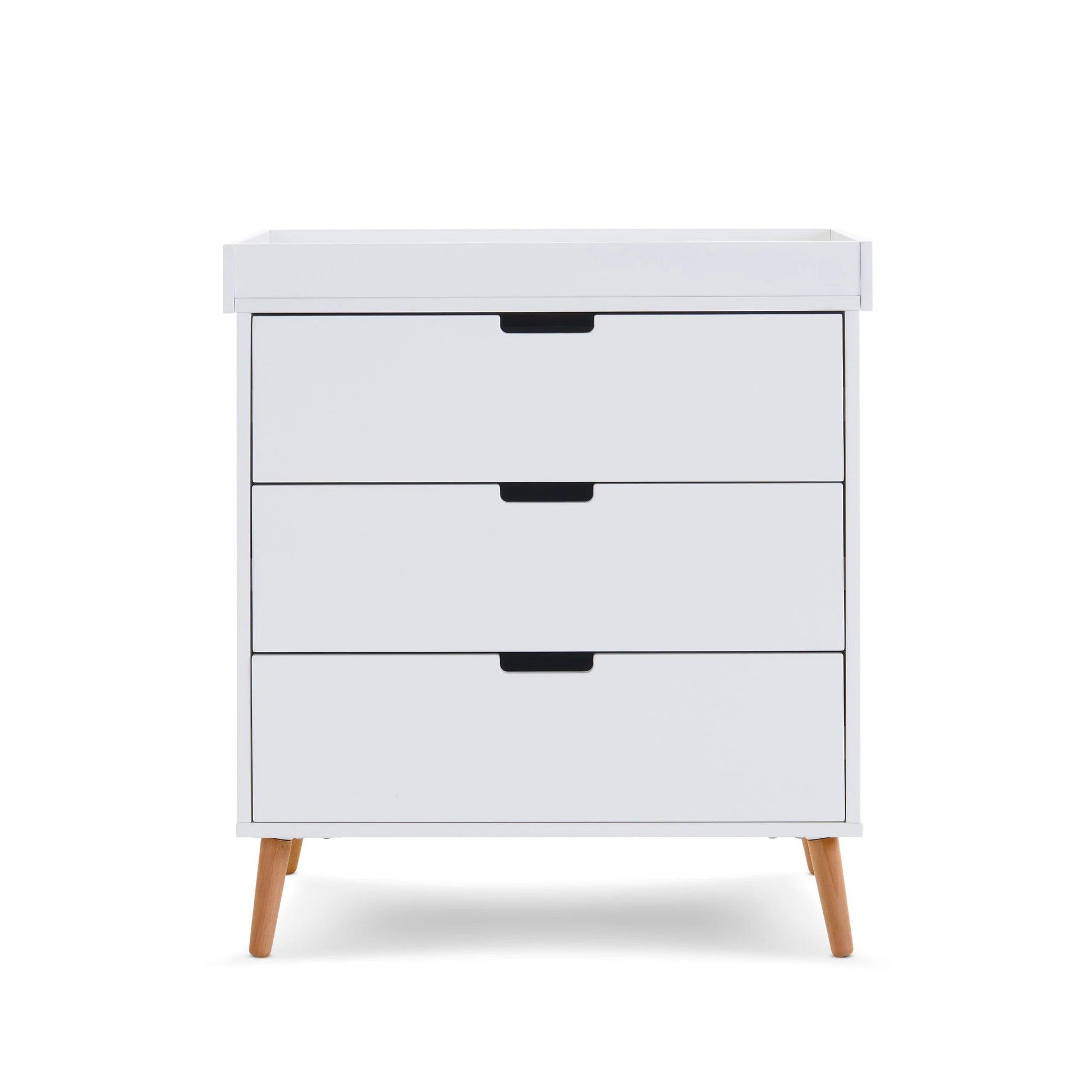 Obaby Maya 3 Piece Room Set - White with Natural-Dreamy Nursery