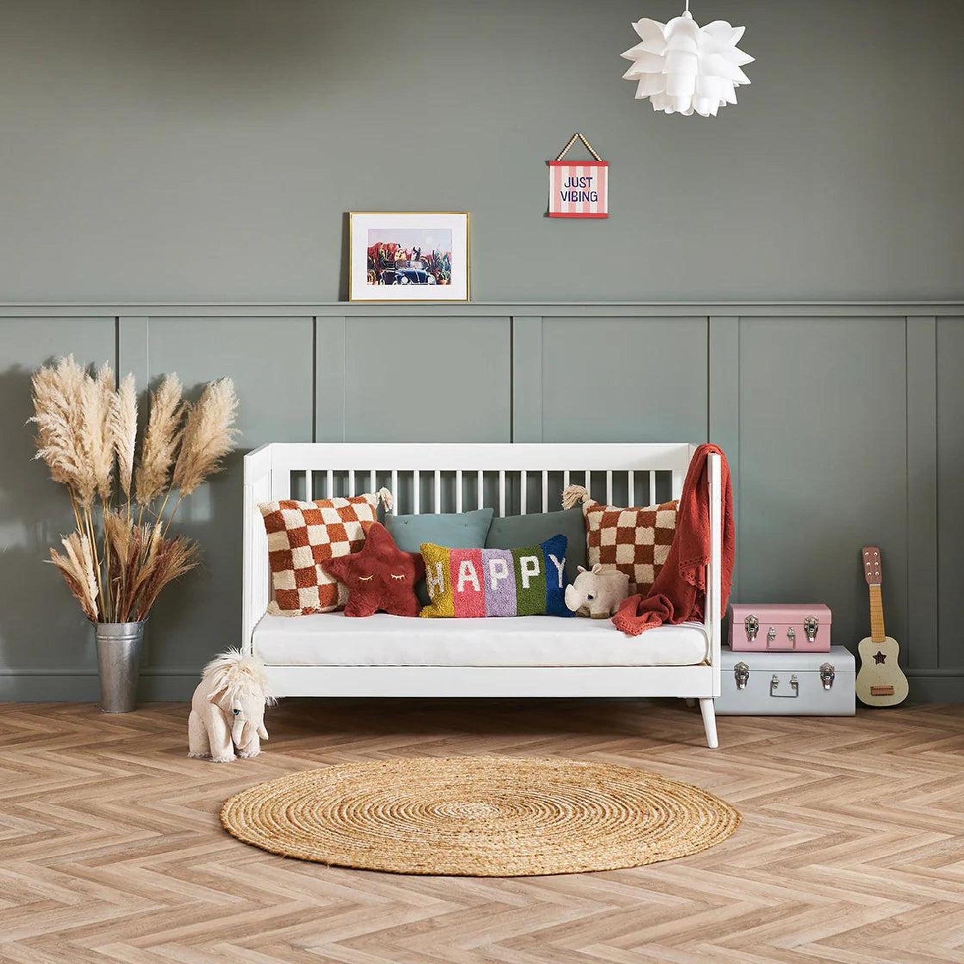 Obaby Maya Cot Bed - Nordic White-Dreamy Nursery