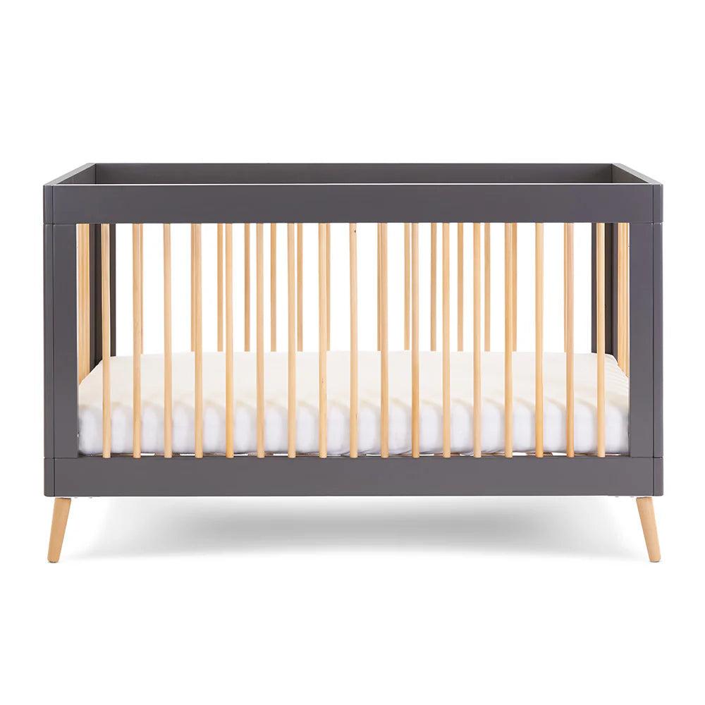Obaby Maya Cot Bed - Slate with Natural-Dreamy Nursery