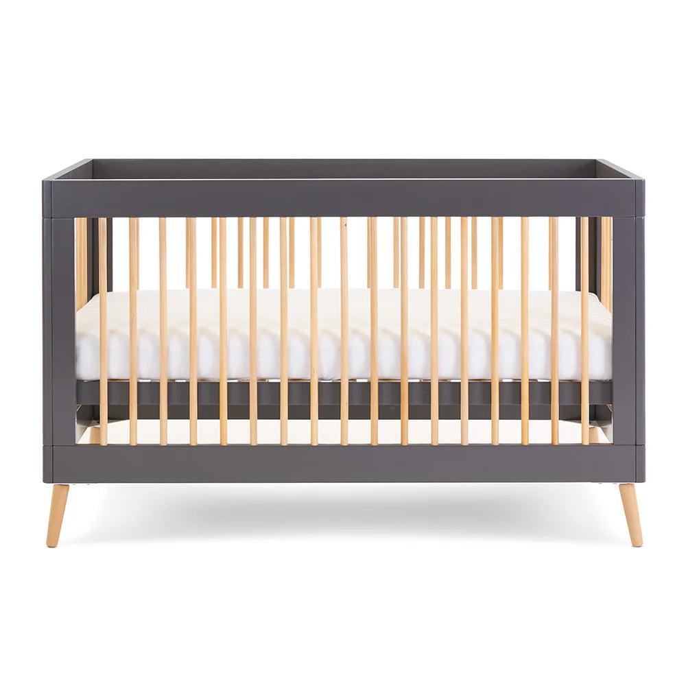 Obaby Maya Cot Bed - Slate with Natural-Dreamy Nursery