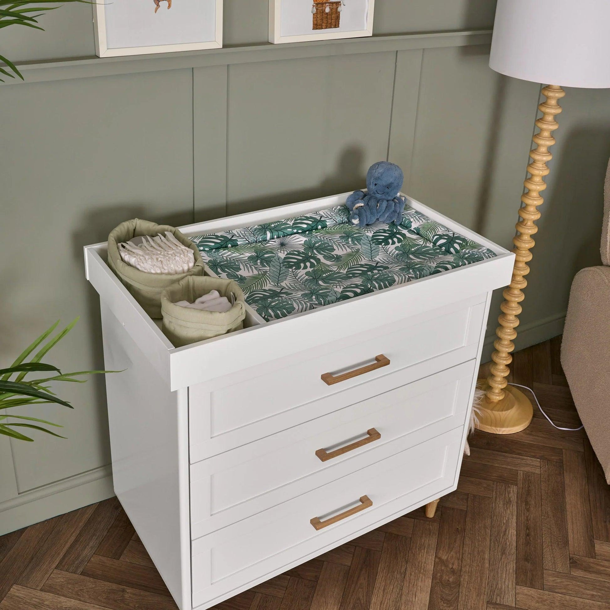Obaby Orla 3 Piece Room Set - White with Oak-Dreamy Nursery