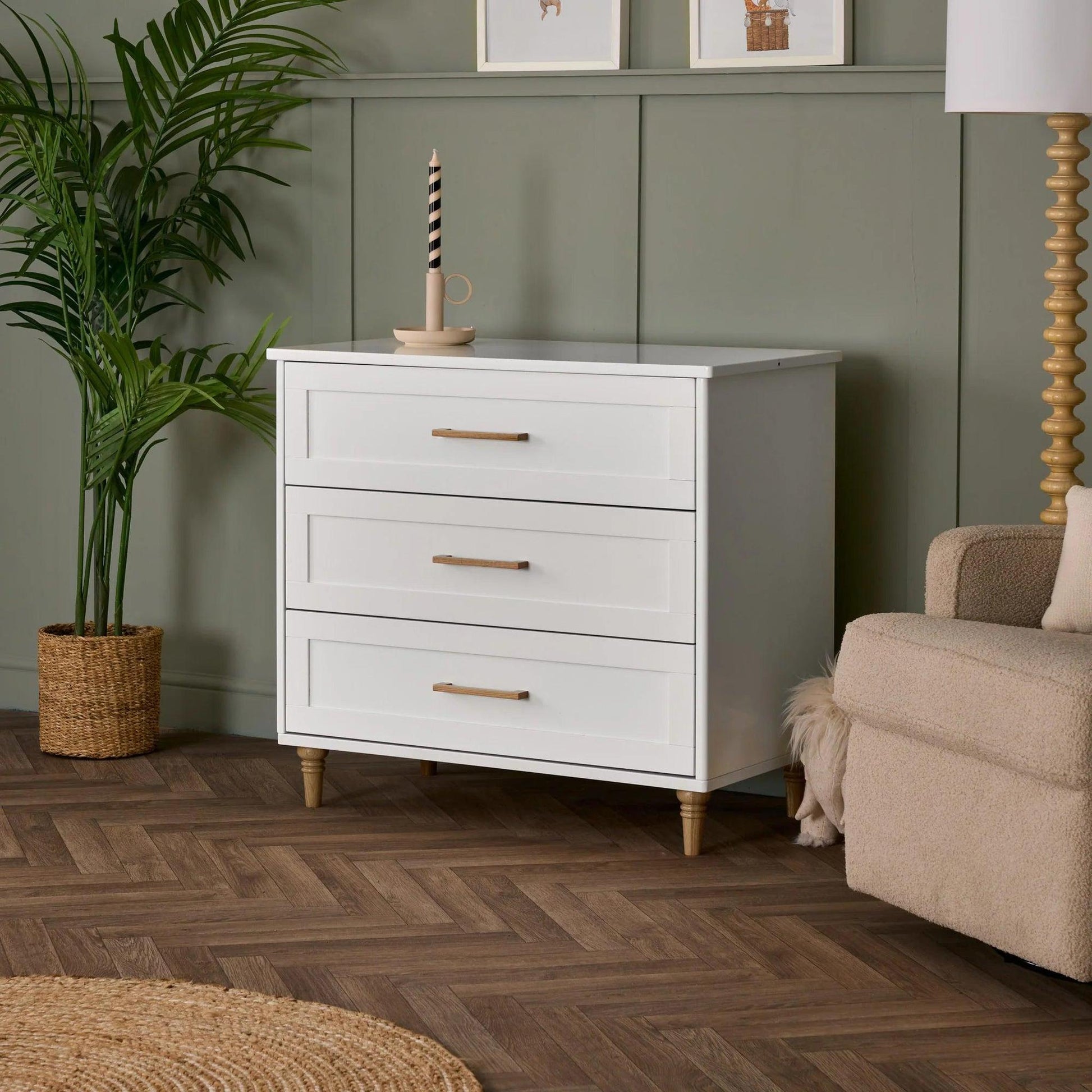 Obaby Orla Changing Unit - White with Oak-Dreamy Nursery