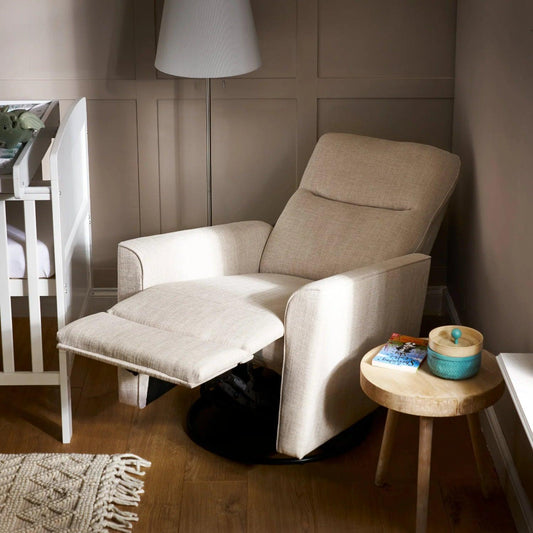 Obaby Savannah Swivel Glider Recliner Chair - Oatmeal-Dreamy Nursery