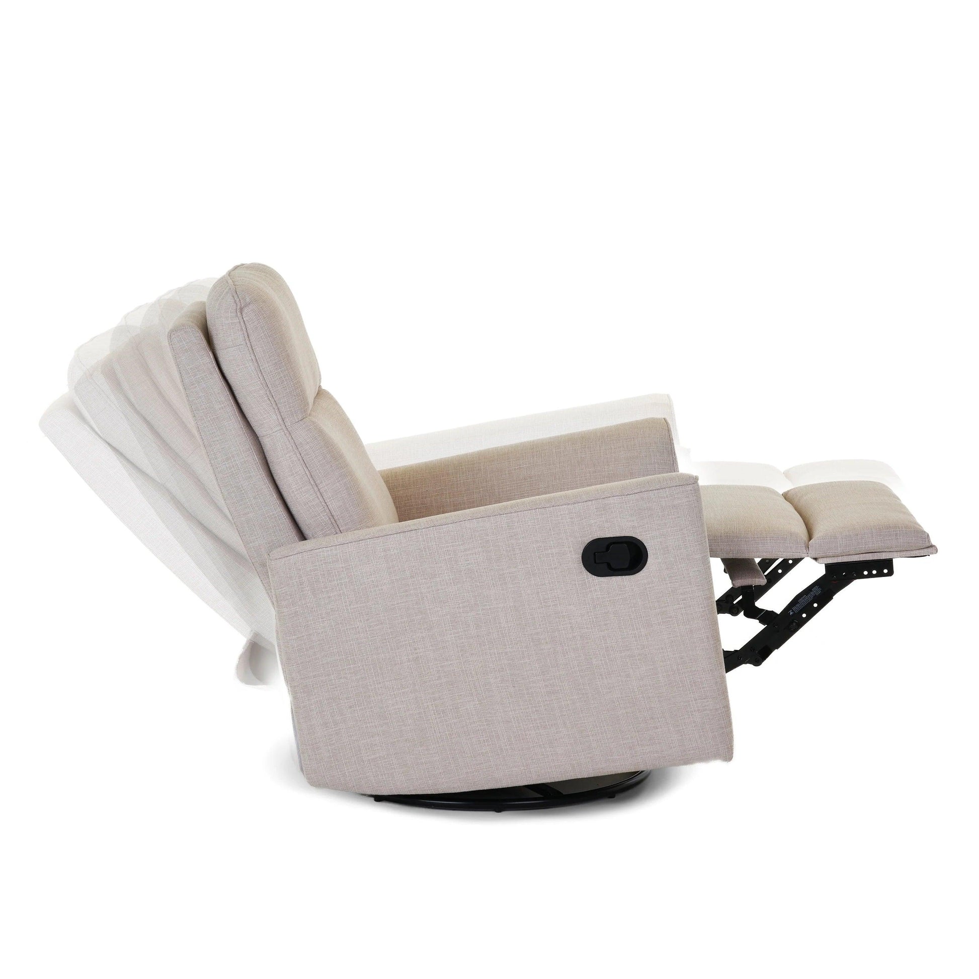 Obaby Savannah Swivel Glider Recliner Chair - Oatmeal-Dreamy Nursery