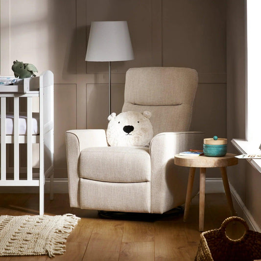 Obaby Savannah Swivel Glider Recliner Chair - Oatmeal-Dreamy Nursery