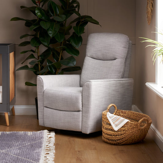 Obaby Savannah Swivel Glider Recliner Chair - Pebble-Dreamy Nursery