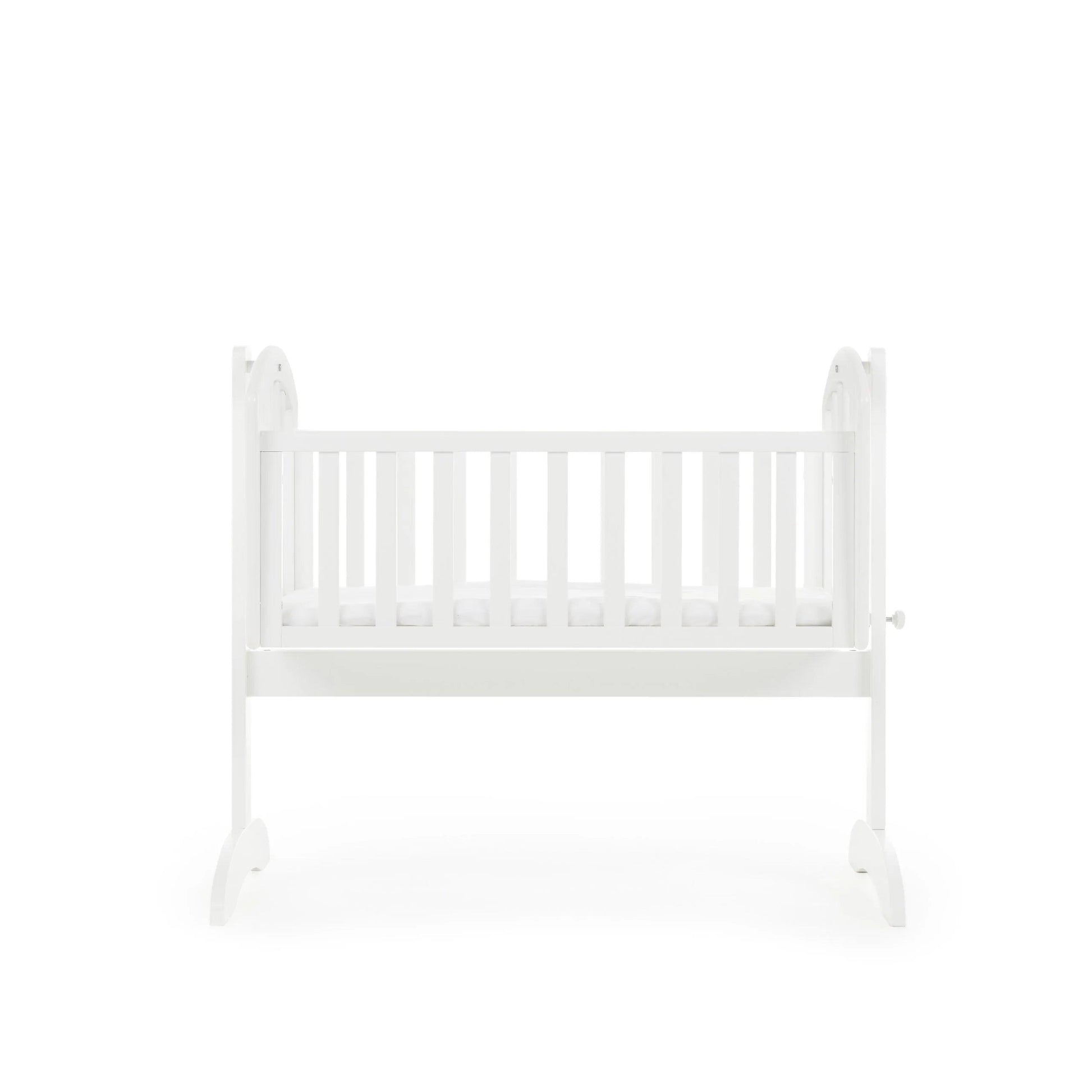 Obaby Sophie Swinging Crib - White-Dreamy Nursery