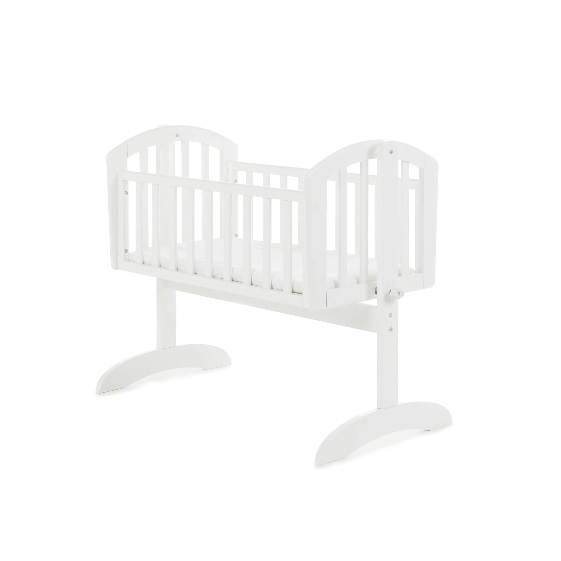 Obaby Sophie Swinging Crib - White-Dreamy Nursery